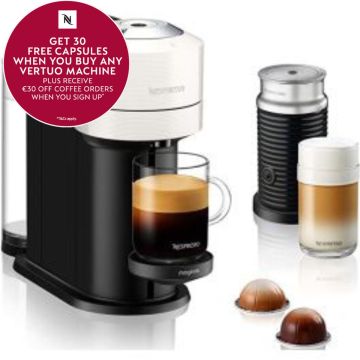 Magimix Nespresso 11710, Vertuo Next & Milk, Pod Coffee Machine, White