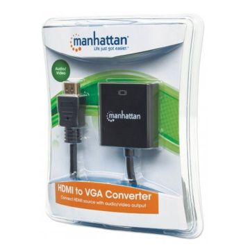 Manhattan 151450, HDMI, Male/VGA -Female Converter with Audio