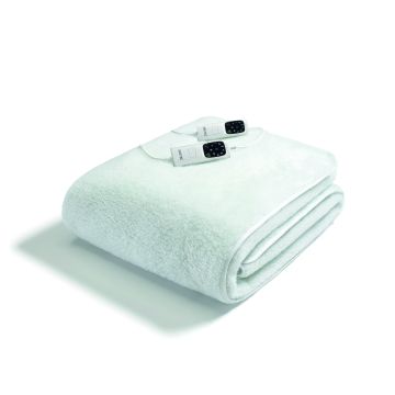 IMETEC 16734, King Sized Heated Fitted Blanket, White