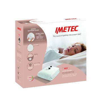 IMETEC 16733, Double Sized Fitted Blanket, White