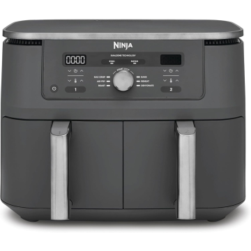 Ninja MAX DZ400UK, 9.5, 6-in-1 Dual Zone Air Fryer, Grey