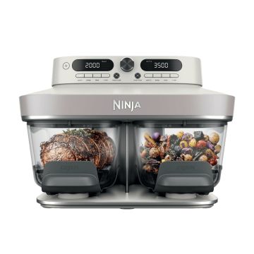 Ninja CRISPi DD102UKIV2, Dual Air Fryer, Bone White