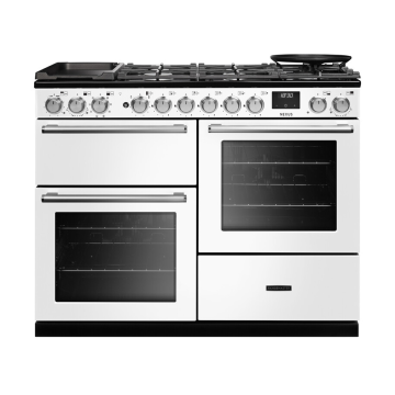Rangemaster NEXO110DFPWHTCM1, Nexus 110 Dual Fuel, White with Chrome trim