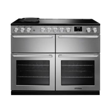 Rangemaster NEXB110EISTSTCM1, Nexus 110 Induction Range Cooker, Stainless Steel with Chrome trim