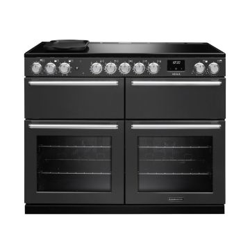 Rangemaster NEXB110EIPSLTCM1, Nexus 110 Induction Range Cooker, Slate with Chrome trim