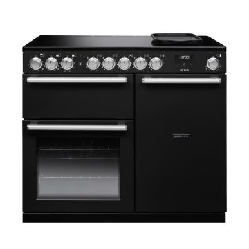 Rangemaster NEX100EIPCBLCM1, Nexus 100 Induction Range Cooker, Charcoal Black with Chrome trim 