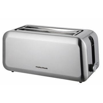 Morphy Richards 980584, 4-Slice Long Toaster, Brushed Steel