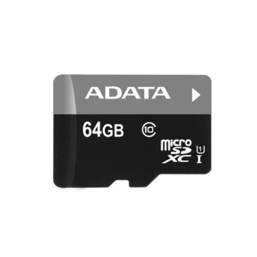 ADATA AUSDX64GUICL10A1RA1, 64GB, Micro SDXC/SDHC w/ Adapter
