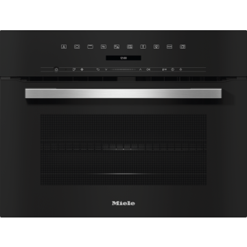 Miele H7145BM, Compact Combination Oven, Black