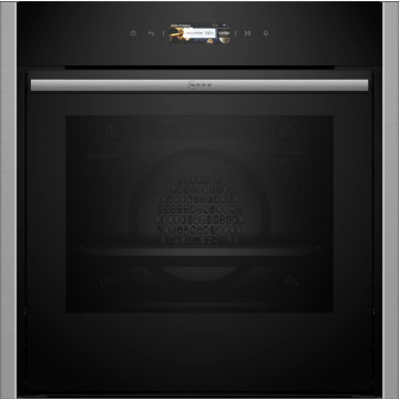 Neff N90 Slide & Hide B54CR71N0B, Built-in Electric Single Oven, Stainless Steel