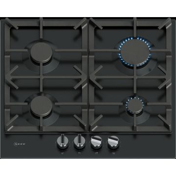 Neff T26CIP8S0, 60cm, Gas Hob, Black