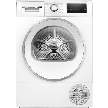 Bosch Series 4 WTH85224GB, 8KG, Heat Pump Tumble Dryer, White