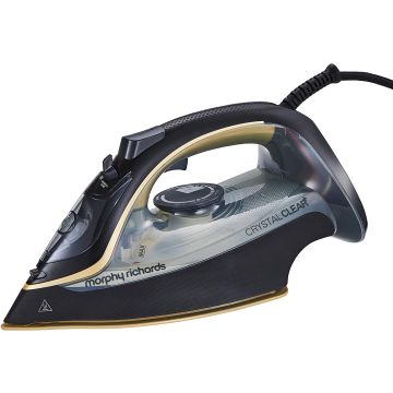 Morphy Richards 300302, 2400W, 30G Steam Output, Steam Iron, Cystal Clear Black/Gold