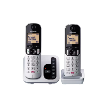 Panasonic KXTG262, Twin Cordless Landline Phones w/ Answer Machine