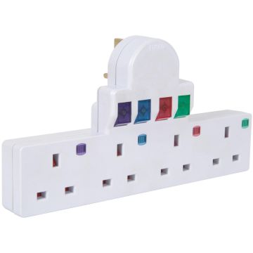 Mercury 429819, Plug-in 4 Way Mains Adaptor