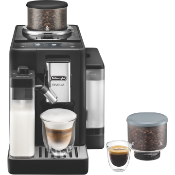 DeLonghi Rivelia EXAM44055B, Fully Automatic Bean to Cup Coffee Machine, Black