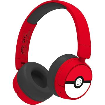 OTL PK1000, Pokemon Poke Ball Kids Wireless Headphones, Red