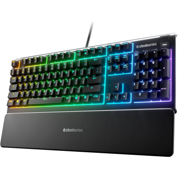 SteelSeries APEX 3 3464810, Water Resistant Gaming Keyboard w/ RGB Lighting