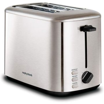Morphy Richards 222067, Equip 2 Slice Toaster, Brushed Steel
