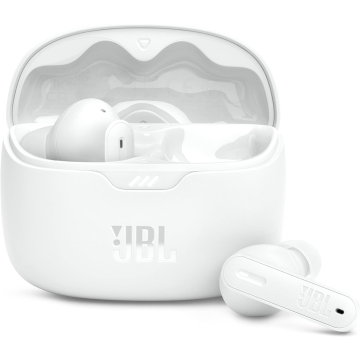 JBL Tune Beam JBLTBEAMWHT, True Wireless Bluetooth Noise-Cancelling Earbuds, White