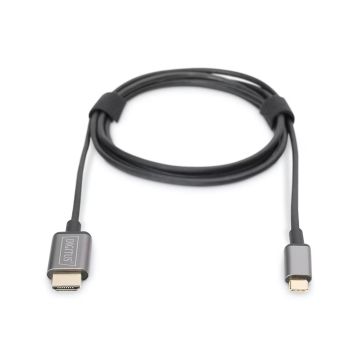 Digitus 70821, USB-C to HDMI Video Adapter Cable, Black