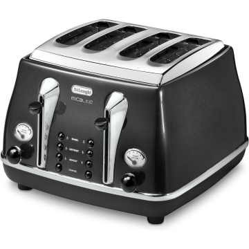 DeLonghi Micalite CTOM4003BK, 4-Slice Toaster, Black