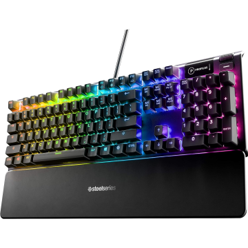 SteelSeries APEX 5 3464534, Hybrid Mechanical Gaming Keyboard with OLED Smart Display
