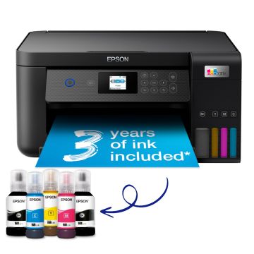 Epson EcoTank ET2850, All-in-One Wireless InkJet Printer w/ Airprint, Black