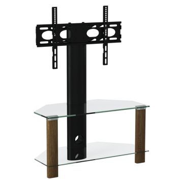 Alphason Century ADCEC800WAL, TV Stand for up to 55", Walnut Legs & Glass