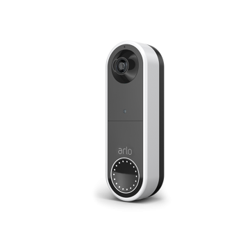 Arlo AVD2001100EUS, 1080p, Video Doorbell, Black & White