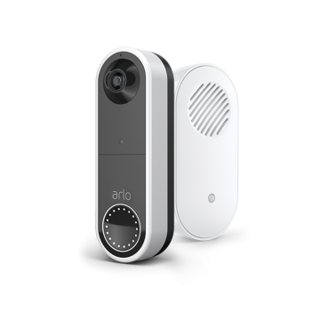 Arlo AVDK2001100UKS, Video Doorbell w/ Chime, Black & White
