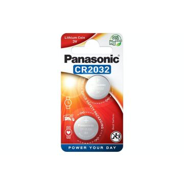 Panasonic CR20322BP, 3V Lithium Coin Battery - Pack of 2