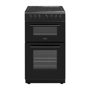 Belling BFSE52DOCBK, 50cm, Electric Double Oven Cooker, Black
