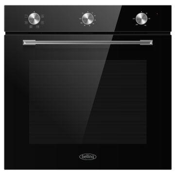 Belling BI65FBLK, 72L, Single Fan Oven W/Grill, Black