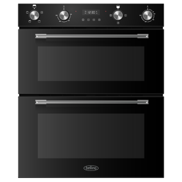Belling BI704FPBK, 44/59L, Built-In Double Oven, Black