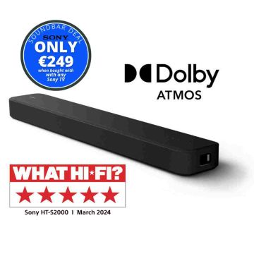 Sony HTS2000CEK, 3.1ch Dolby Atmos All-in-One Soundbar, Black