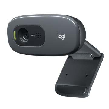 Logitech C270, HD 720p Webcam, Black