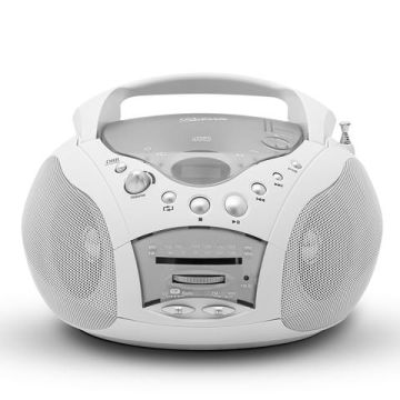 Roberts CD9959WH, Portable Radio w/ CD Player, White