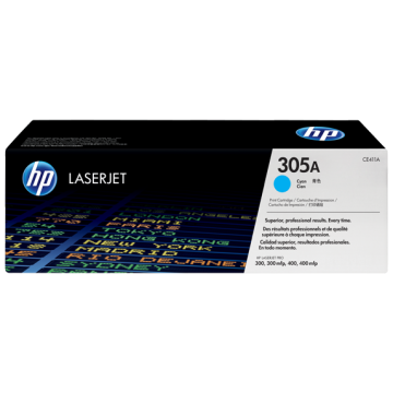 HP CE411A, Cyan Original LaserJet Toner Cartridge