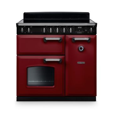 Rangemaster CL90EIPBOR/CM1, Classic  Induction 90cm Range Cooker,Bordeaux with Chrome Trim