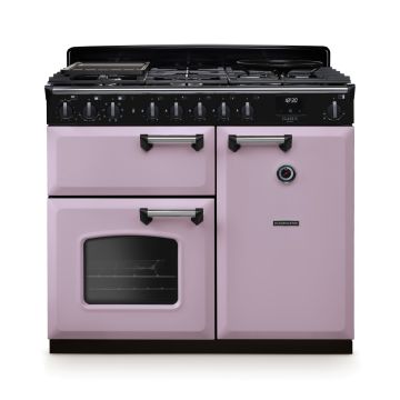 Rangemaster CLDL100DFPHTH/CM1, Classic Deluxe Dual Fuel 100cm Range Cooker,Heather with Chrome Trim