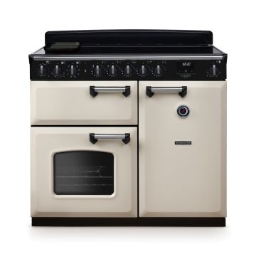 Rangemaster CLDL100EIPPCR/CM1, Classic Deluxe Induction 100cm Range Cooker,Pale Cream with Chrome Trim