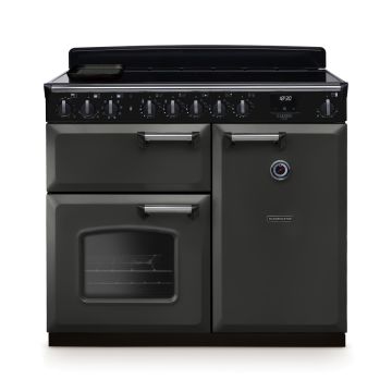 Rangemaster CLDL100EIPSLT/CM1, Classic Deluxe Induction 100cm Range Cooker,Slate With Chrome Trim