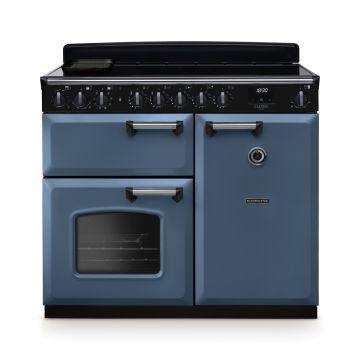 Rangemaster CLDL100EIPSTB/CM1, Classic Deluxe Induction 100cm Range Cooker,Stone Blue with Chrome Trim