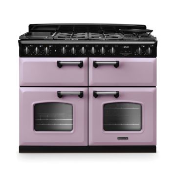 Rangemaster CLDLB110DFPHTH/CM1, Classic Deluxe Dual Fuel 110cm Range Cooker,Heather with Chrome Trim