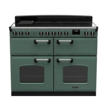 Rangemaster  CLDLB110EIPMGR/CM1, Classic Deluxe 110cm Induction Range Cooker (Slow Oven) , Mineral Green