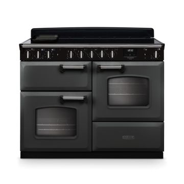 Rangemaster CLDLO110EIPSLT/CM1, Classic Deluxe Induction 110cm Range Cooker,Slate With Chrome Trim