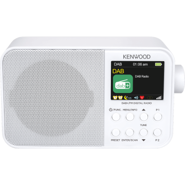 Kenwood CRM30DABW, DAB+/FM Radio w/ Bluetooth, White