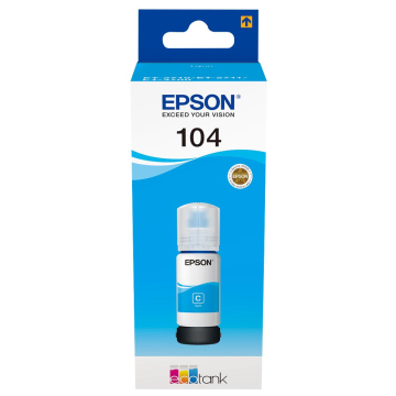 Epson 104 C13T00P240, EcoTank Printer Ink, Cyan