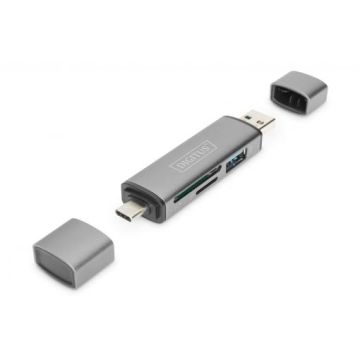 Digitus 70886, Dual Card Reader USB C - USB 3.0